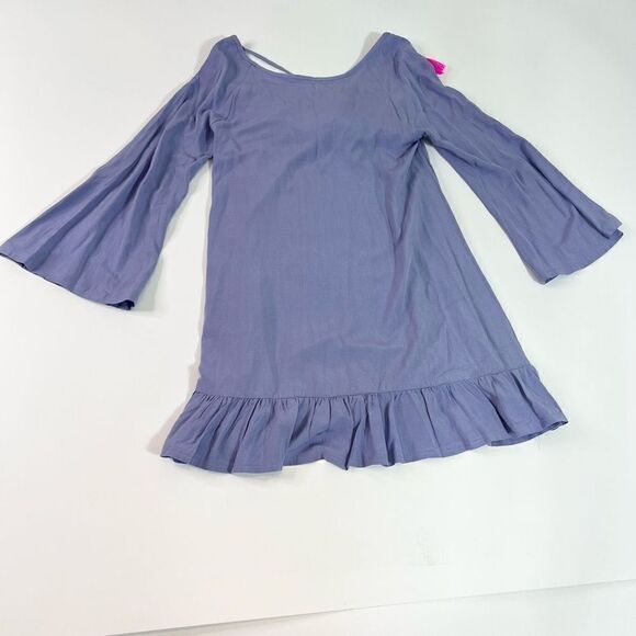 Philosophy Shift Dress Women's Small Lilac Bell Sleeve Open Back Tassel Mini - Picture 1 of 9